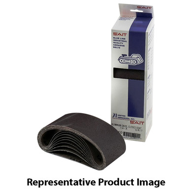 United Abrasives SAIT 57100 3x18 Blue Line 1A-X Aluminum Oxide Portable Sander Belt, 24 Grit, 5 pack