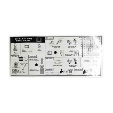 Miller 237382 Label, Diesel Engine Maintenance Cat C1.5