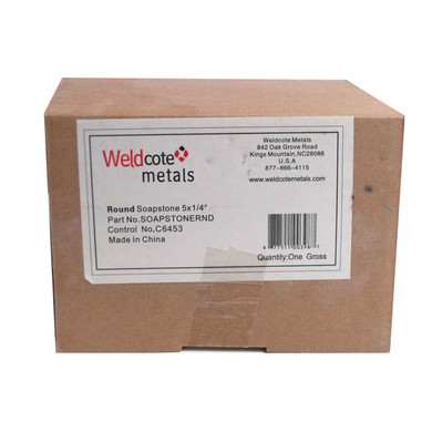 Weldcote SOAPSTONERND Round Soapstone, 144 pack