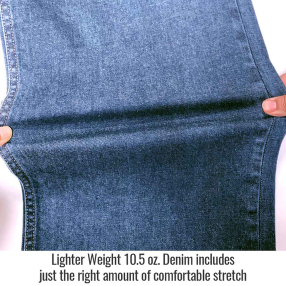 Black Stallion FD10-30P Relaxed-Fit FR Stretch Denim Work Pants, 10.5 oz, 30" Inseam, 32W