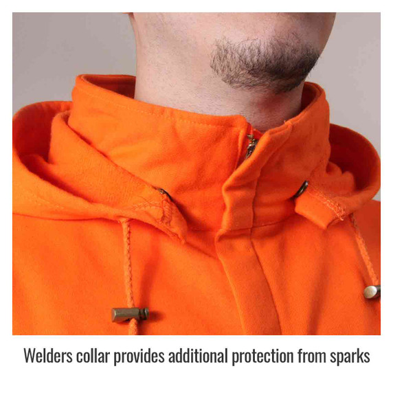 Black Stallion JF1332-OR TRUGUARD 200 FR Hooded Sweatshirt, Orange, X-Large