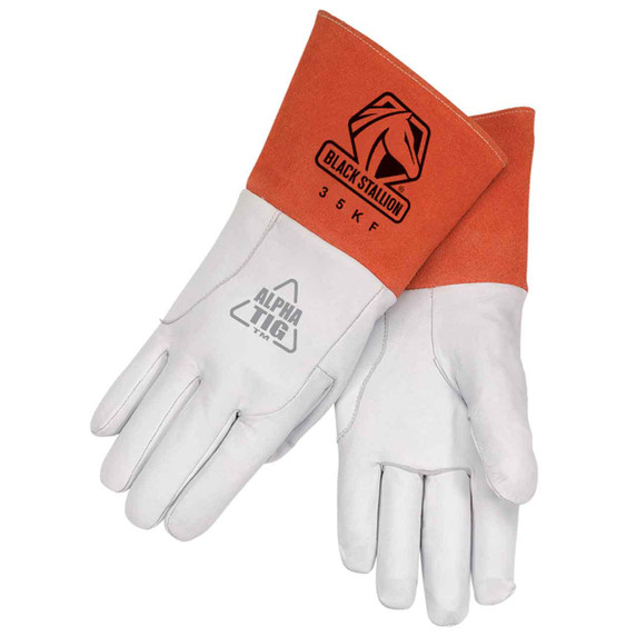 Black Stallion 35KF Alpha TIG Lined Kidskin Welding Gloves, Large