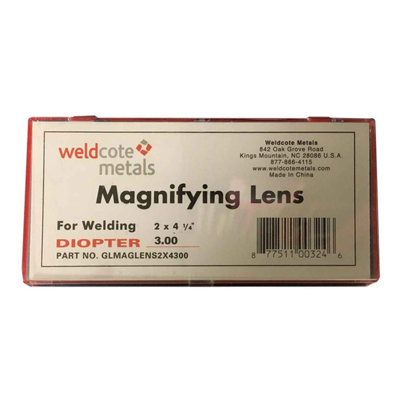 Weldcote Metals 3.00 Glass Magnifying Lens 2 x 4-1/4"