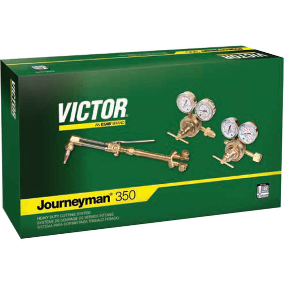 Victor 0384-0804 Journeyman 350 540/510 Acetylene Torch Outfit with Classic Regulators