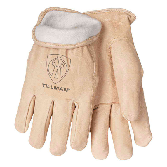 Tillman 1412 Fleece Lined Top Grain Pigskin Winter Gloves, Medium