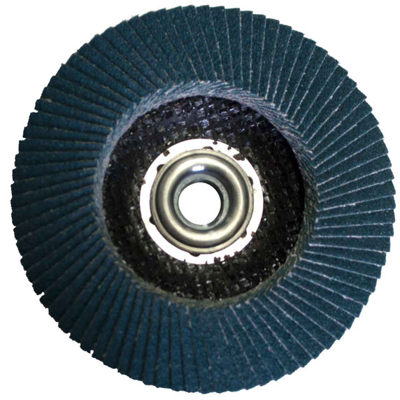 United Abrasives SAIT 78108 4-1/2x5/8-11 Ovation Type 27 With Hub High Density Zirconium Flap Disc 60 Grit, 10 pack