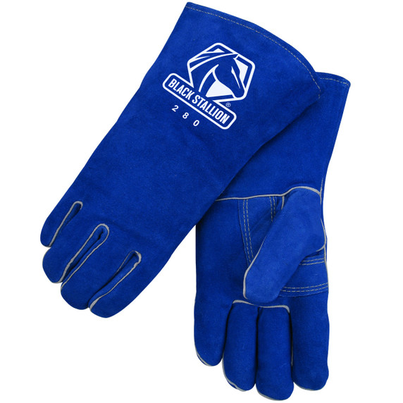 Black Stallion 280 CushionCore Split Cowhide Stick Welding Gloves, Large