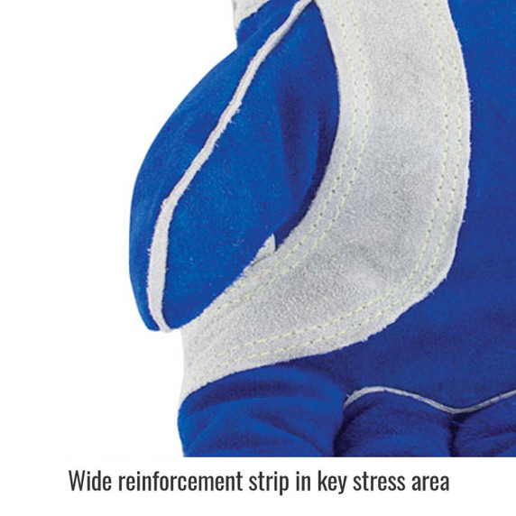 Black Stallion 320 Side Split Cowhide Stick Gloves with CushionCore Liner, X-Large