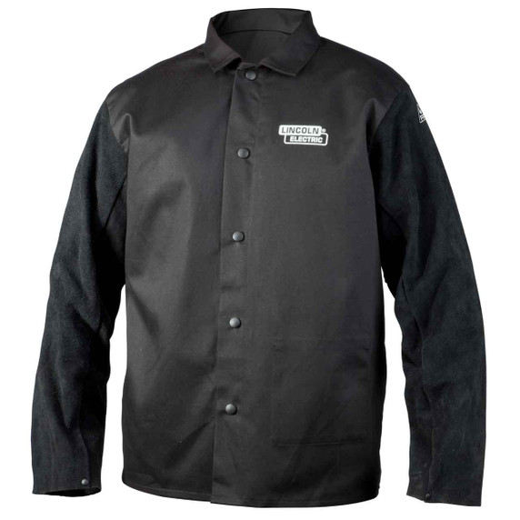 Lincoln Electric K3106 Traditional Split Leather Sleeved Welding Jacket, 3XL