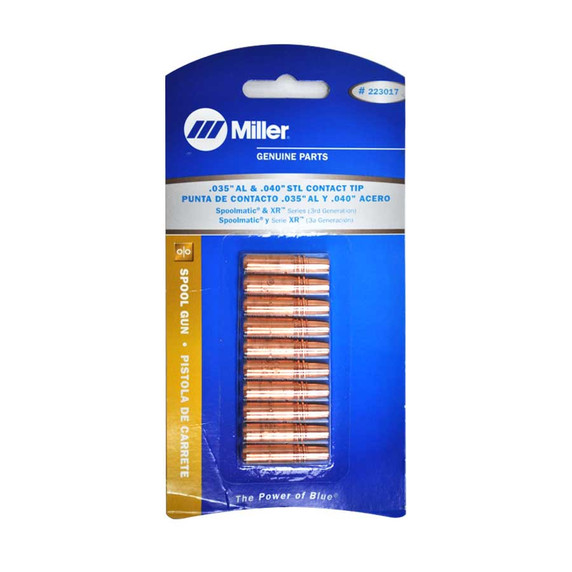 Miller 223017 Contact Tips, Fastip .312 OD .040 and .035Al Wires, 10 pack