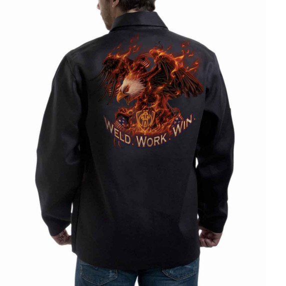 Tillman 9063 30" 9 oz. ONYX FR Cotton Jacket "Weld.Work.Win" Logo, X-Large
