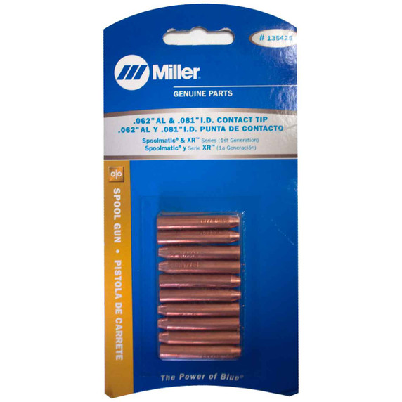 Miller 135425 Tip, Contact .062/81 Wire, 10 pack