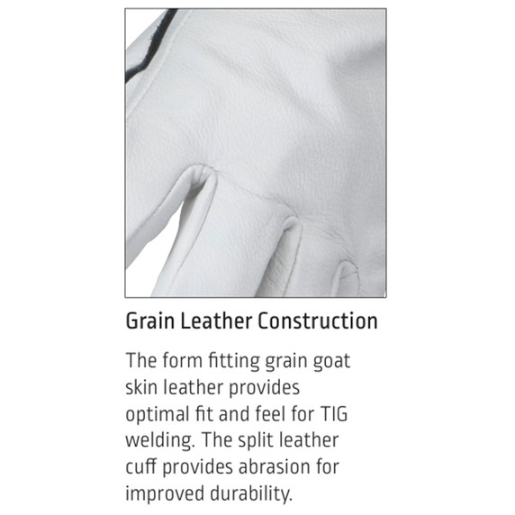 Lincoln Electric K2981 Goatskin Leather TIG Welding Gloves, X-Large