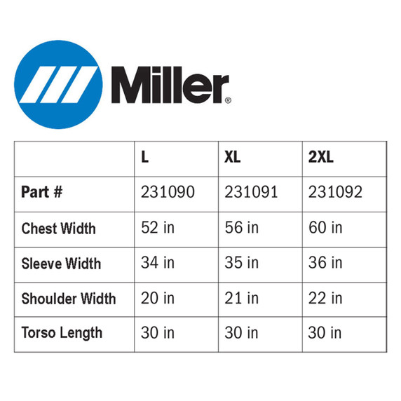 Miller 231091 Grain Leather Welding Jacket, X-Large