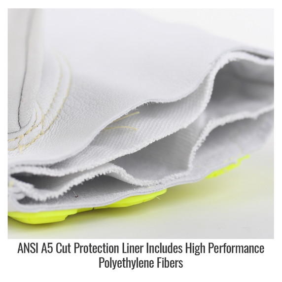 Black Stallion 9GCRI A5 Cut & Impact Resistant Premium Grain Goatskin Drivers Glove, X-Large