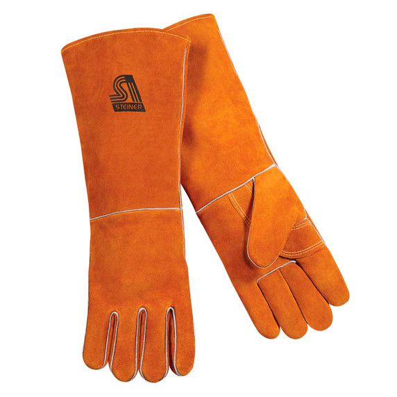 Steiner 21918 Standard Shoulder Split Cowhide Stick Welding Gloves ThermoCore Foam Lined 18" X-Large