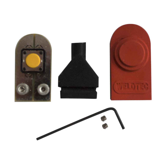 Weldtec SW-1F Flat Button Switch & Rubber Cover Boots, Momentary