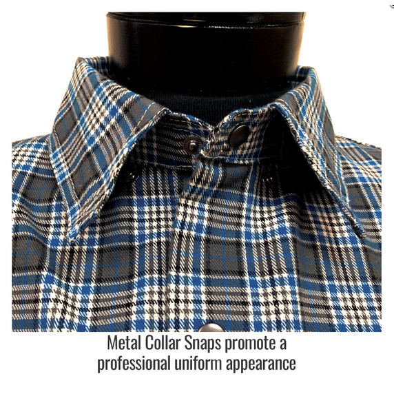 Black Stallion FS9-PGY FR Cotton Work Shirt, Gray Plaid, 4X-Large