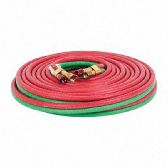 Weldcote 316TX50 Twin Hose Grade T 3/16 X 50' BB Fittings