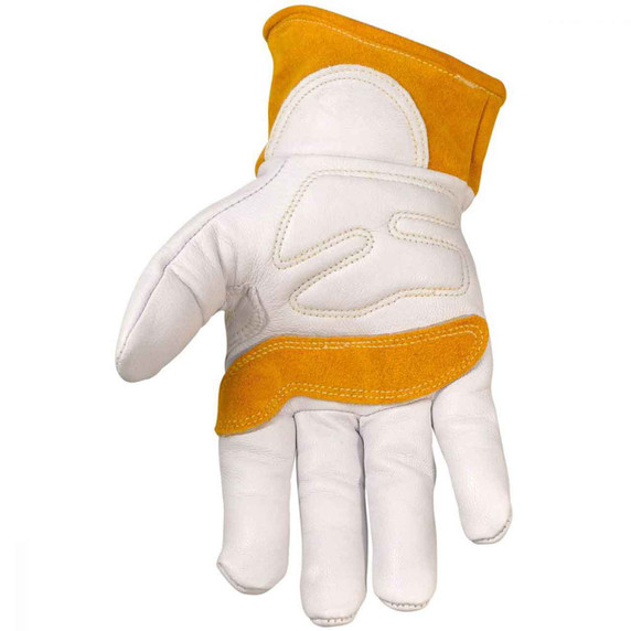 Caiman 1871 Goatskin, Kontour Pattern, Wool Insulated Back, TIG Glove, Medium