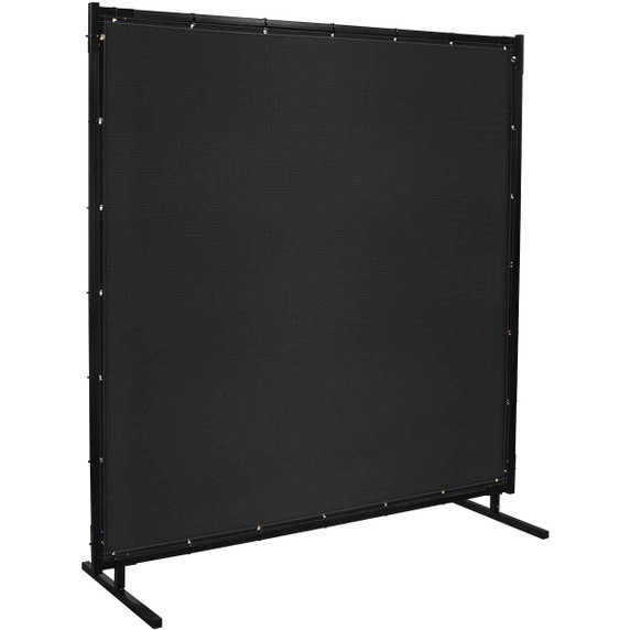 Steiner 536HD-8X8 Protect-O-Screen HD with Black Vinyl Laminated Polyester Welding Curtain with Frame
