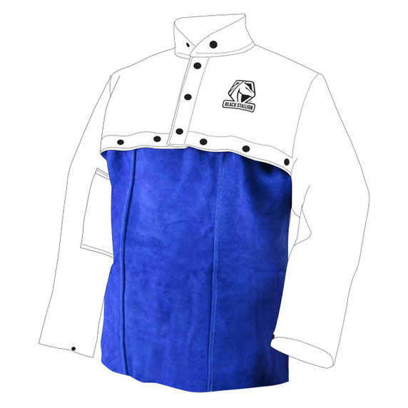 Black Stallion AL1020-BL Color Block Leather Bib