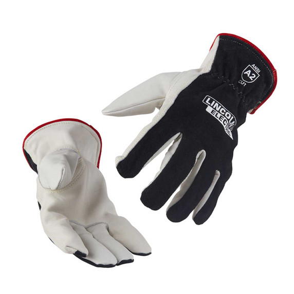 Lincoln Electric K3769 Traditional Grey Leather Drivers Gloves, Medium