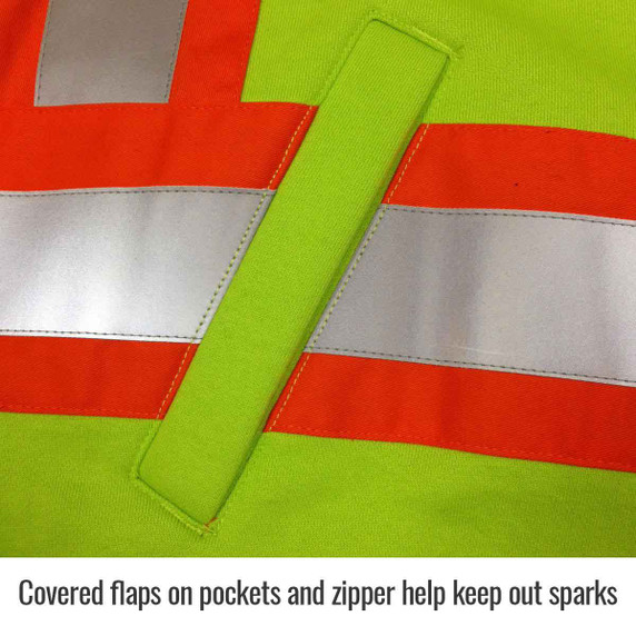 Black Stallion JF1332-LM-XL TRUGUARD 200 FR Hooded Sweatshirt, Lime, X-Large