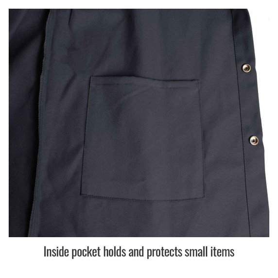 Black Stallion FBK9-30C Flame-Resistant Cotton Welding Jacket, Black, 4X-Large
