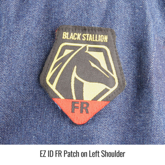 Black Stallion FS8-DNM FR Cotton Denim Long Sleeve Work Shirt, X-Large