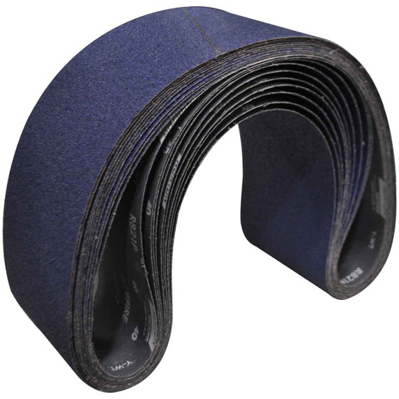 Norton 78072727762 6x60” BlueFire R821P Zirconia Alumina Cloth Narrow Benchstand Belts, 40 Grit, Coarse, 10 pack