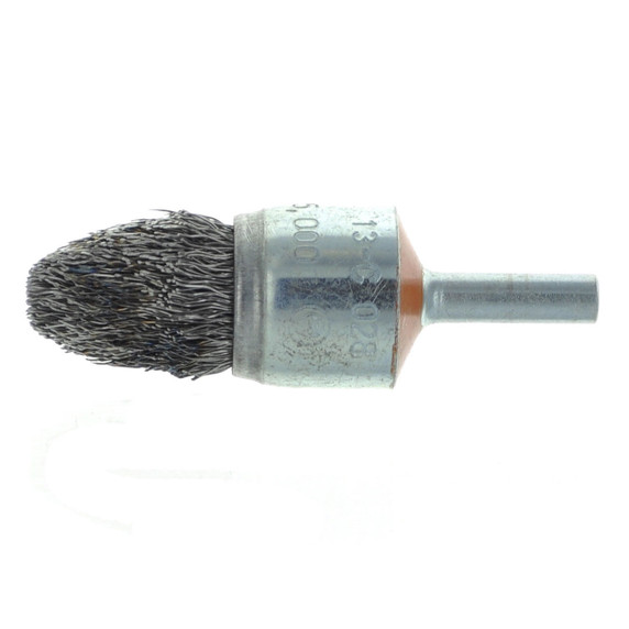 Walter 13C028 3/4"x1/4" Mounted Conical Brush .014 Crimped Carbon Steel Wire