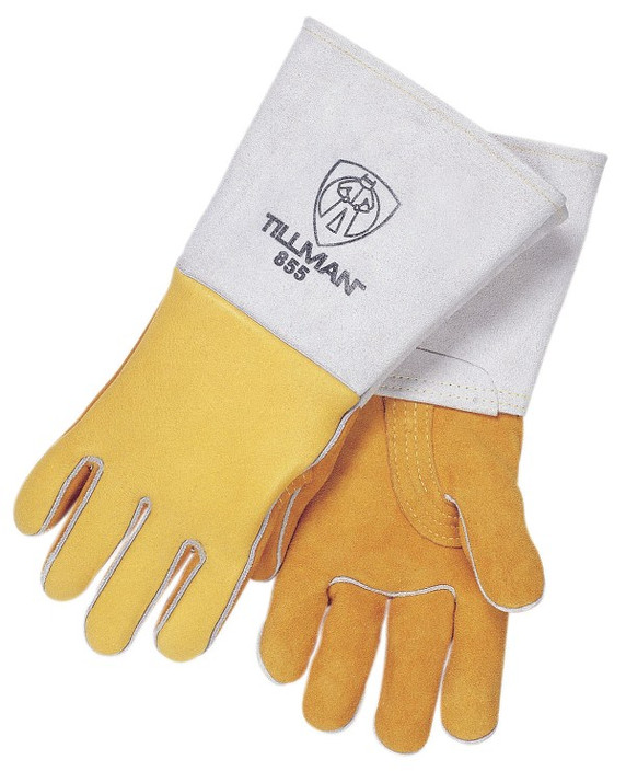 Tillman 855 Super Premium Heavyweight Deerskin/Cowhide Welding Gloves, Large