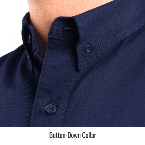 Black Stallion WF2110-NV FR Cotton Work Shirt, NFPA 2112 Arc Rated, Navy, 3X-Large