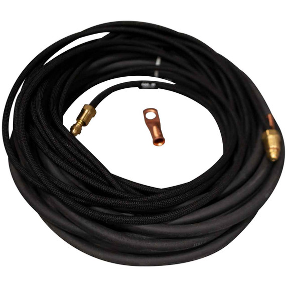 Weldtec 46V30-2 Power Cable 25 Ft, 2 Pc, W/Braided Rubber Gas Hose