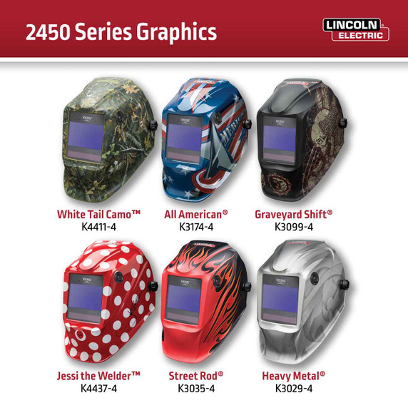 Lincoln Electric K3175-4 Viking 3350 Auto Darkening Welding Helmet with 4C Lens Technology, All American