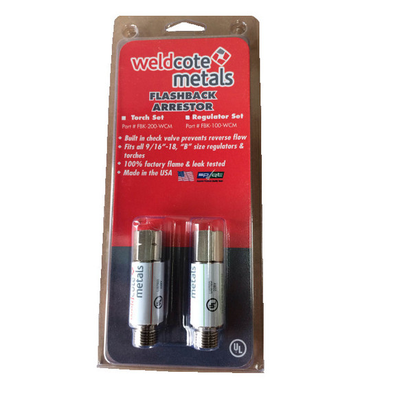 Weldcote FBK-200-WCM Torch Mount Flashback Arrestor Set