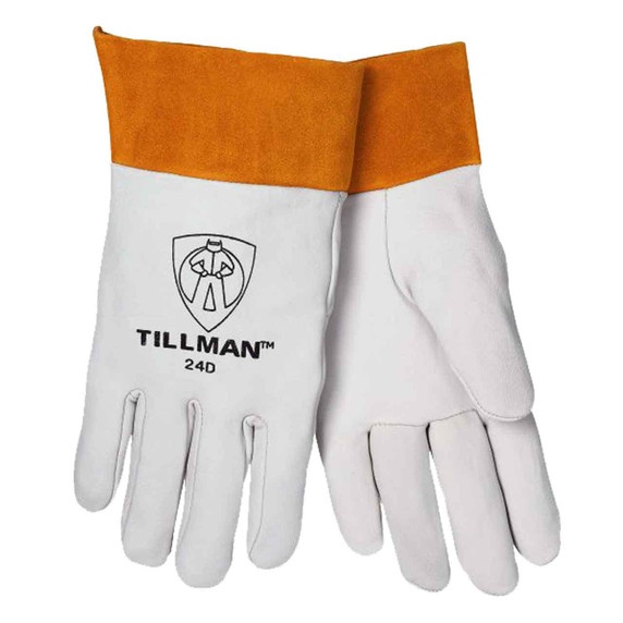 Tillman 24D Top Grain Kidskin 2" Cuff TIG Welding Gloves, Small