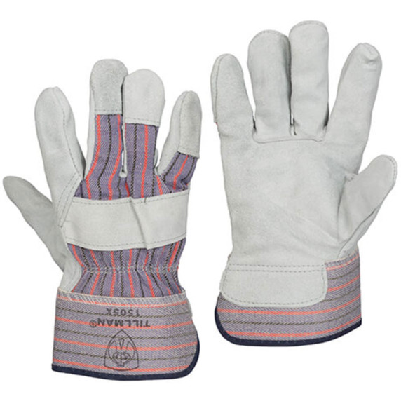 Tillman 1505X Standard Shoulder Split Cowhide with Canvas Cuff Work Gloves, Large