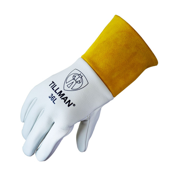 Tillman 36 Premium Heavyweight Top Grain Elkskin MIG Glove with foam lined back, Large