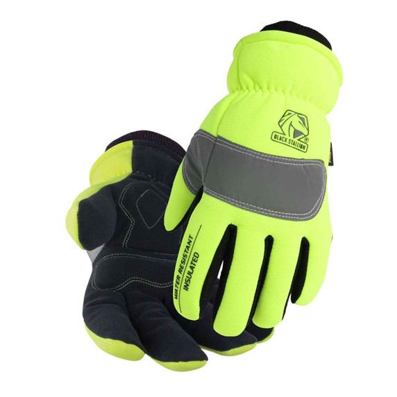 Black Stallion 15HV FlexHand Hi-Vis Winter Mechanic's Gloves, X-Large