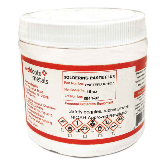 Weldcote Soldering Paste Flux 16 Oz Jar For Silver Brazing