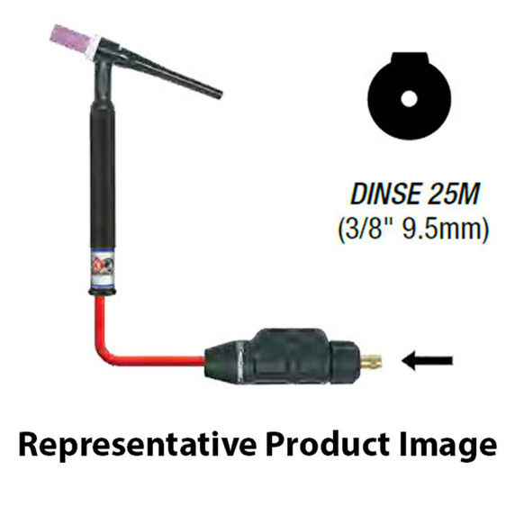 CK SL5-25M SafeLoc Male Dinse 25M (3/8") Gas-Thru (CKC150,CK210,TL210)