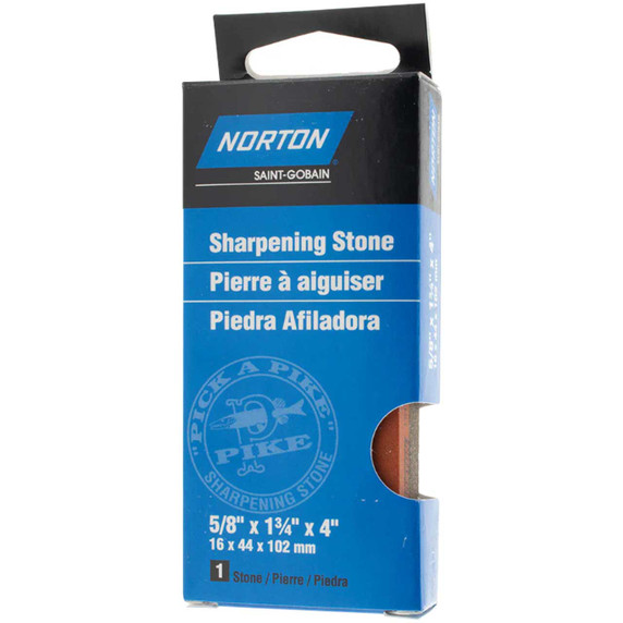 Norton 61463685550 4x1-3/4x5/8 In. India AO Combination Grit Benchstone, Coarse and Fine Grit