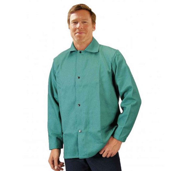 Tillman 6230WC 30" 12 oz. Green Whipcord FR Cotton Welding Jacket, X-Large