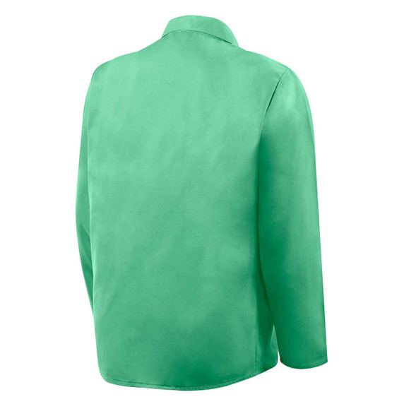 Steiner 1030-XS Weldlite Flame Retardant Cotton Welding Jacket, 30" Long, Green, X-Small