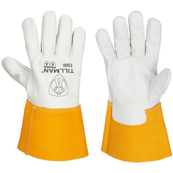 Tillman 1350 Top Grain Cowhide MIG Welding Gloves, Unlined with 4" Cuff, X-Large