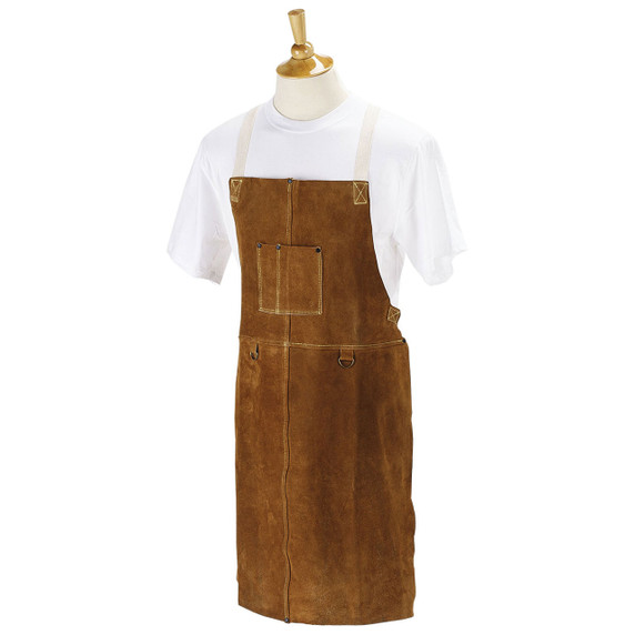 Black Stallion 36A 36" Side Split Cowhide Bib Apron