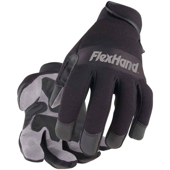 Black Stallion 19FX-BLK FlexHand Reinforced Mechanic's Gloves, 2X-Large