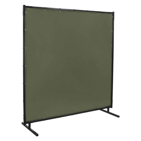 Steiner 501HD-6X8 Protect-O-Screen HD with Olive Green Canvas Duck FR Welding Screen with Frame